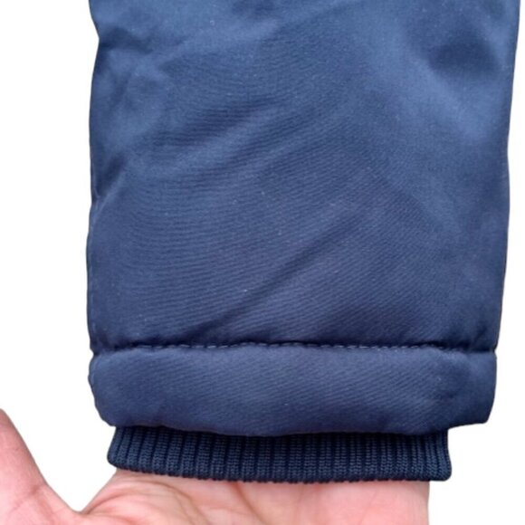 ZARA NWOT Men's Hooded Puffer Parka Long Navy Blue Size Medium - Picture 7 of 16